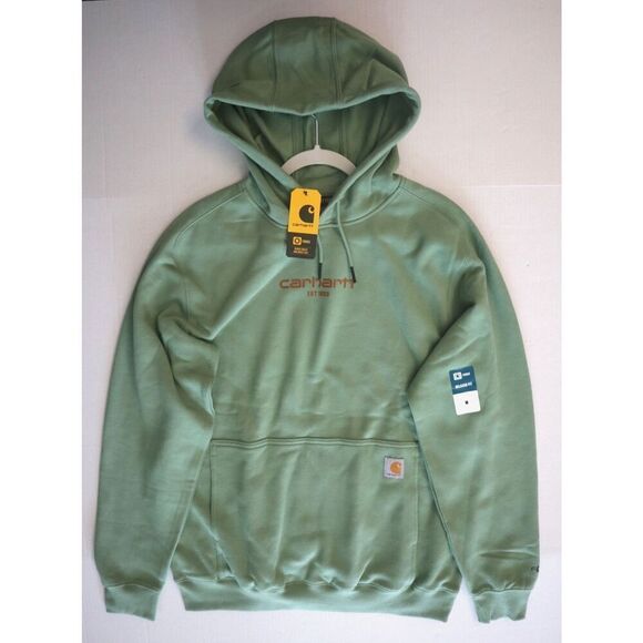 Carhartt Men's Sz M Green Force Relaxed Fit Lightweight Logo Graphic Sweatshirt - Picture 9 of 10